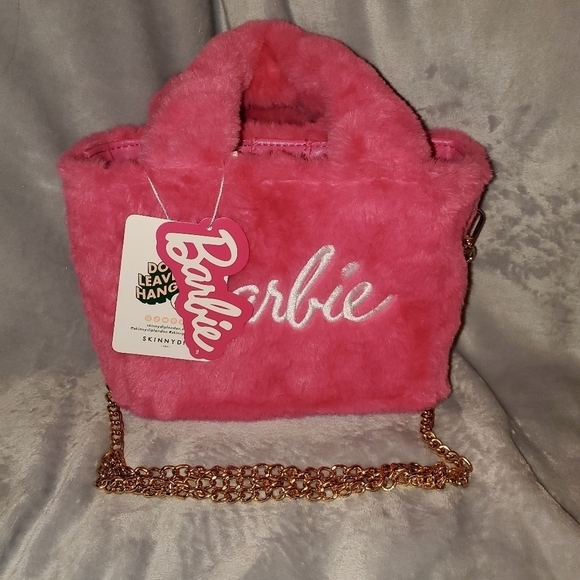 Barbie Purse Barbie X Skinny Dip Fuzzy Fluffy Tote NWT - Picture 2 of 9